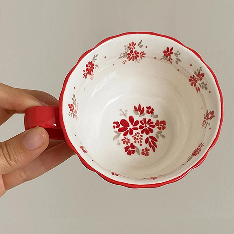 Crimson Lace Vintage Mug