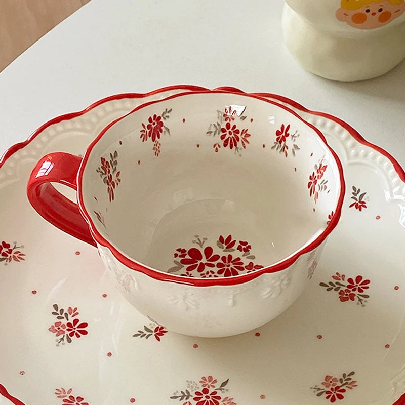 Crimson Lace Vintage Mug